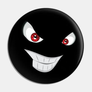 Evil Face with Red Eyes Pin