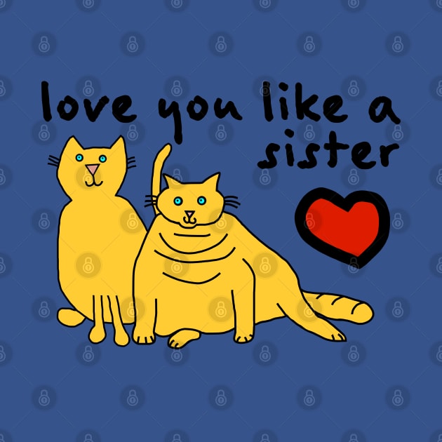 Love You Like a Sister 80s Cats by ellenhenryart