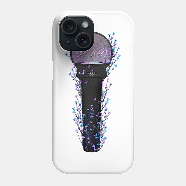 version balck AESPA Floral Lightstick kpop version2 Phone Case by RetroAttic