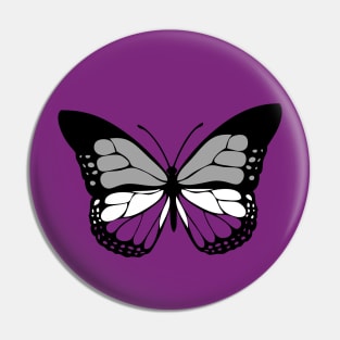 Asexual Butterfly Pin