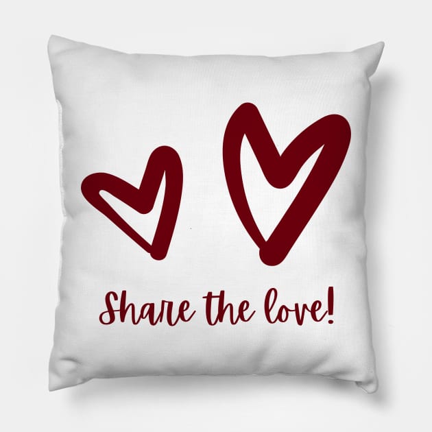 Share the love Pillow by BillieTofu