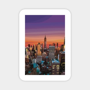 New York City illustration Magnet