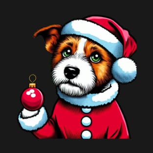 Cute Corgi Dogi In Christmas Art T-Shirt