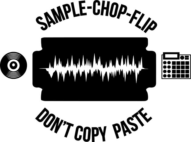 Hip hop producer sample, chop, flip Razor blade Kids T-Shirt by Ninetynow