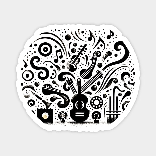 Musical Craziness Magnet by Impressionado