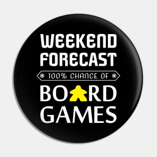Yellow Meeple Weekend Forecast 100% Chance Of Board Games Pin
