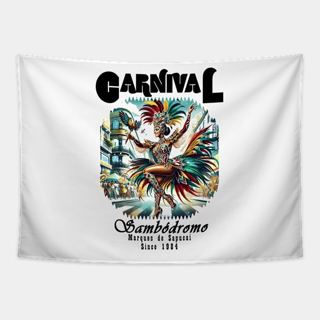 Rio Carnival 2024 Sambadrome Parade Classic Tapestry by Sambastyles