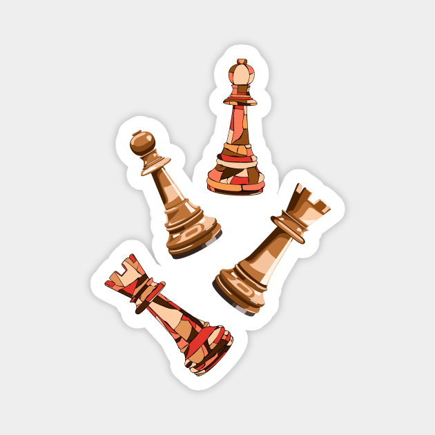 Chess pieces Magnet by Maria Zavoychinskiy 