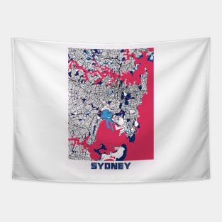 Sydney - Australia MilkTea City Map Tapestry