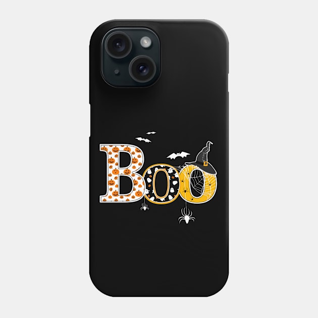 Boo Halloween Shirt, Funny Halloween shirt Phone Case by Collagedream