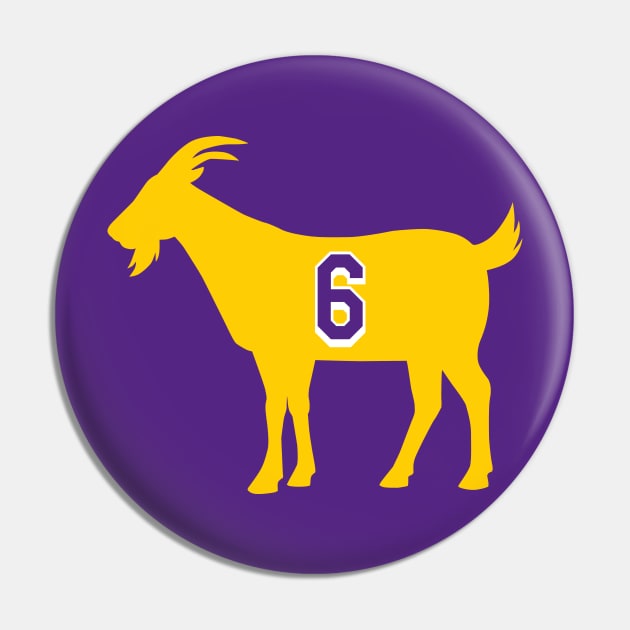 Los Angeles GOAT - number 6 - Yellow Pin by BuzzerBeater00