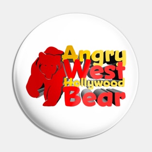 Angry West Hollywood Bear - Kill Tony Joke-Ending Sound Art Pin