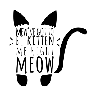 Kitten me Right Meow Cat Pun T-Shirt