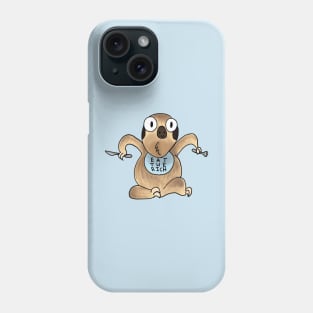 Hungry Sloth with Bib Phone Case