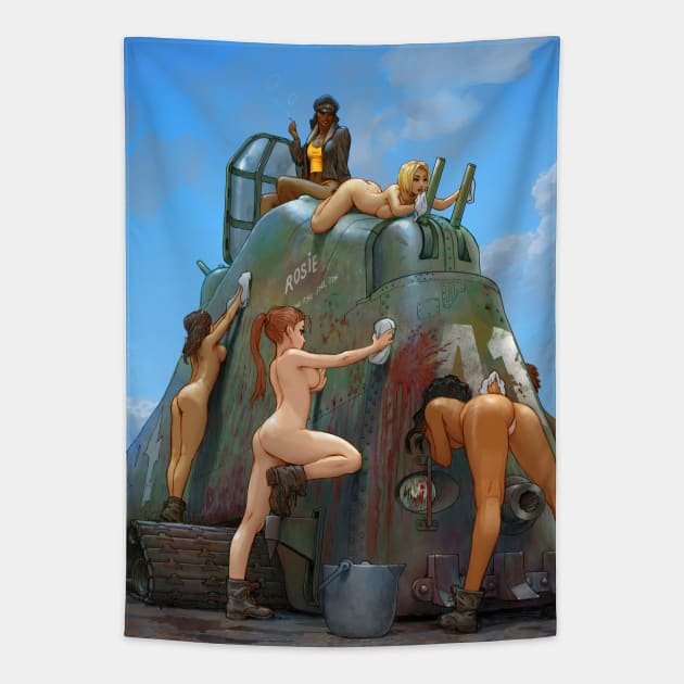 Car Wash Tapestry by stevenstahlberg