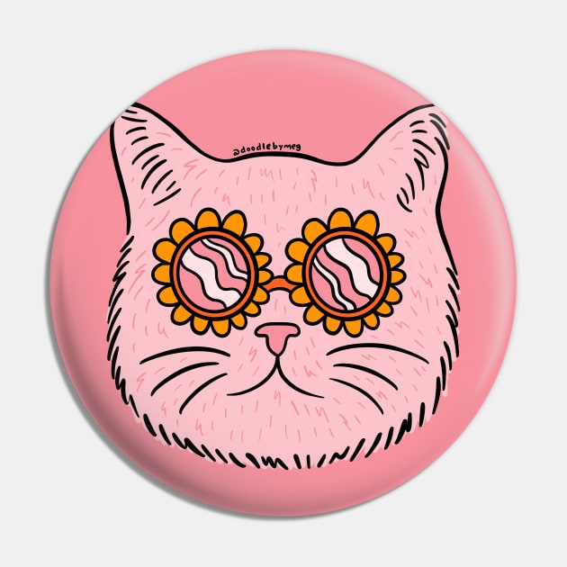 Groovy Cat Pin by Doodle by Meg