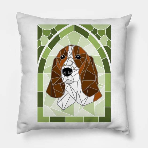 Stained Glass Basset Hound Pillow by inotyler