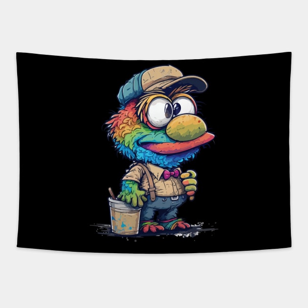 Colorful Muppet Tapestry by vectrus