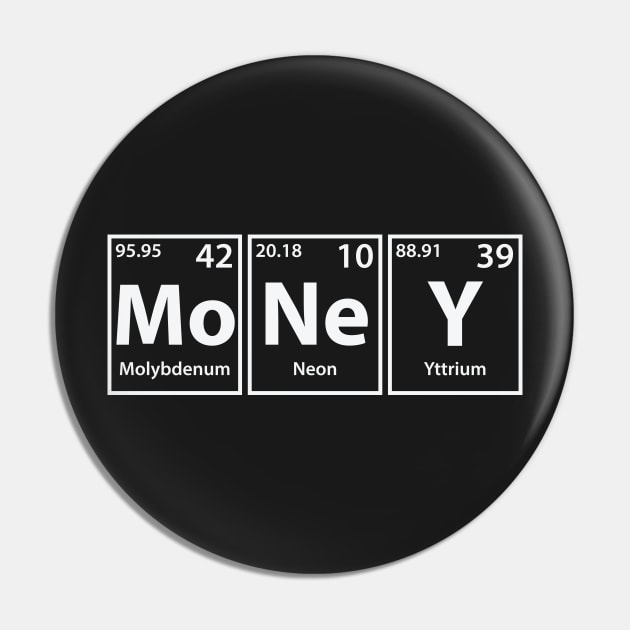Money (Mo-Ne-Y) Periodic Elements Spelling Pin by cerebrands