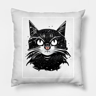 Angry Black Bomcat Pillow