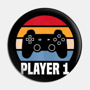 1  2 Couple Matching Video Gamer Pin