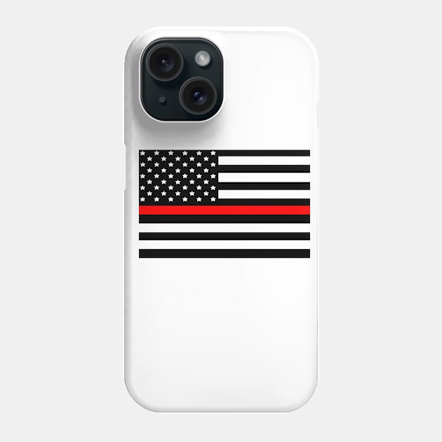 Thin Red Line American Flag Phone Case by sweetsixty