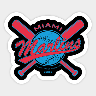 Florida Miami Marlins Retro Cooperstown Logo - 8x8 Full Color Die Cut Decal  at Sticker Shoppe