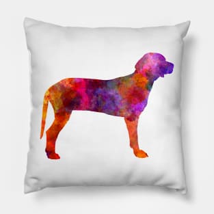 Serbian Hound in watercolor Pillow