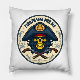 Pirate skull. Pirate Life for Me. Pillow