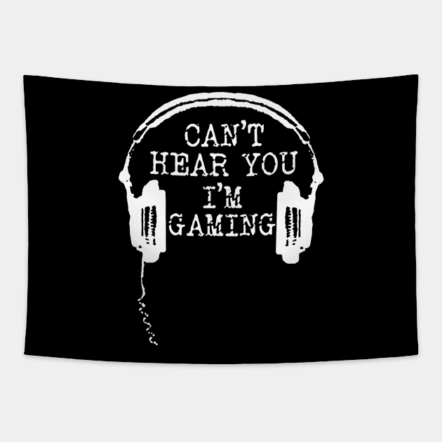 Funny Gamer Headset I Cant Hear You Im Gaming Tapestry by Saboia Alves