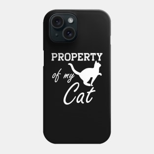 Cat - Property of my cat w Phone Case