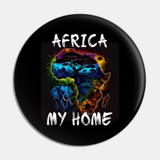 Africa, My Home 4 Pin