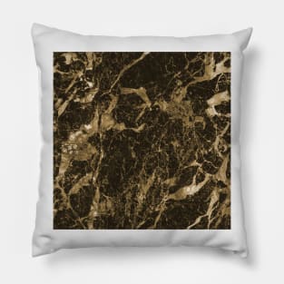 Dark honeyed marble Pillow