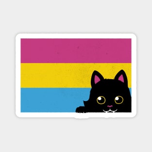 Peeking Cat Pan Flag by Tobe Fonseca Magnet