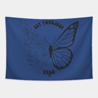 set yourself free butterfly 2 Tapestry