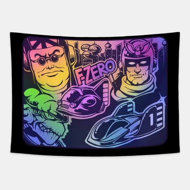 Retro Racing Video Game Tapestry by dposhirts