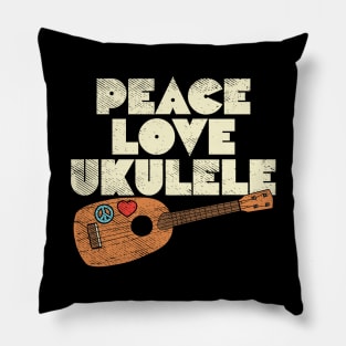 Peace Love Ukulele Pillow