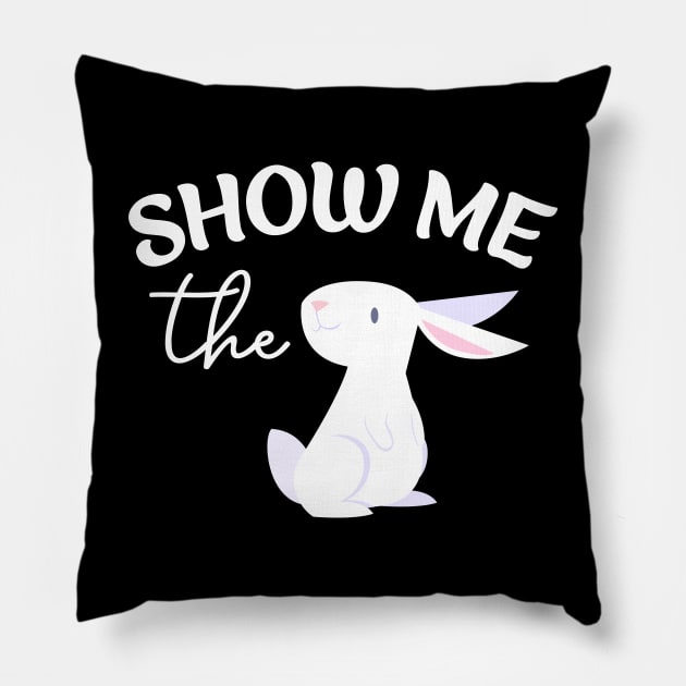 Show Me The Bunny Cute Easter Rabbit Pillow by amalya