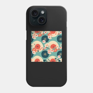 Kimono parasol blossom pattern Phone Case