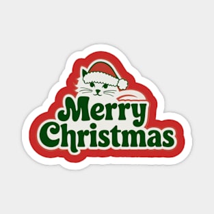 Merry Christmas Cat Magnet