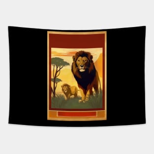 vintage travel of africa Tapestry