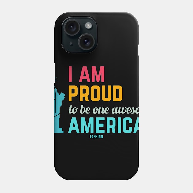 I Love USA America proud American Phone Case by fansinn