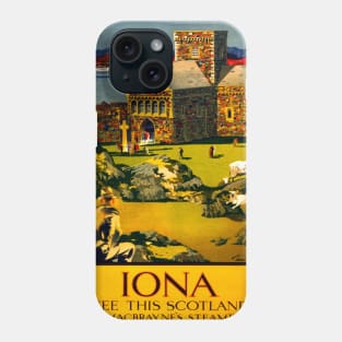 Vintage Travel - Iona Scotland Phone Case