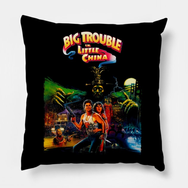 Retro Big Trouble Pillow by OniSide