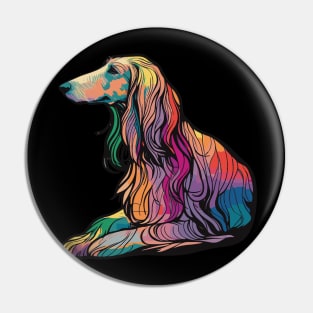 Afghan Hound Dog Art Pin