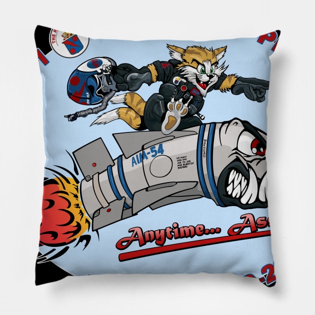 VF-11 Red Rippers Nose Art Pillow by MBK