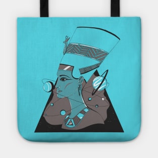 Blue Grey Nefertiti and The Stars Tote