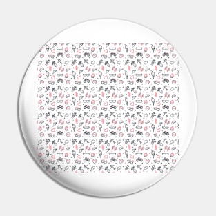 Random Doodle Pattern Design Color Pin