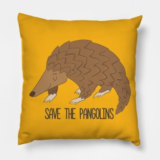 Save the Pangolins Pillow