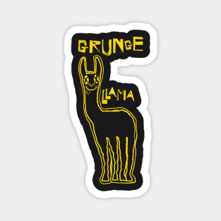 Grunge Llama Smiling Face Magnet